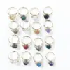 Wholesale Ethnic Style Round Agate Inlay Zircon Open Ring 1 Piece