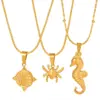 Wholesale PVD Coated Real Gold Plated Snake Crab Titanium Steel Modern Style Waterproof Non Tarnish Titanium Steel Pendant Necklace