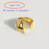 Wholesale Copper Simple Style Letter Open Rings