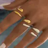oly-d3ee5753e226d7e6a5498b27ba616d1e Wholesale PVD Coated Real Gold Plated 18K Gold Geometric 304 Stainless Steel IG Style Elegant Simple Style Waterproof Non Tarnish Open Rings