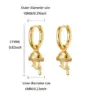 Copper Geometric PVD Coated Zircon White Gold Plated IG Style Elegant Vintage Style Hoop Earrings Drop Earrings