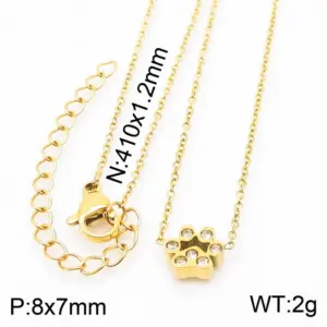Golden Tape Diamond Necklace Kn233773-K