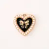 1 Piece 17*17mm 20*19mm 24*24mm Zinc Alloy Pearl Heart Shape Flower Bow Knot Pendant