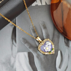 Purple-love pendant necklace