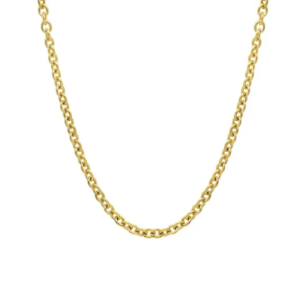 PVD Coated Real Gold Plated Crown 304 Stainless Steel Fashion Waterproof Non Tarnish 304 Stainless Steel Necklace