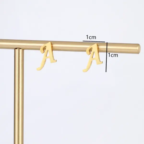 Wholesale 1 Pair Fashion Tortoise Letter Plating Hollow Out 201 Stainless Steel 18K Gold Plated Stainless Steel Earrings