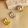 PVD Coated Real Gold Plated 18K Gold Geometric 304 Stainless Steel Retro Simple Style Waterproof Non Tarnish Open Rings