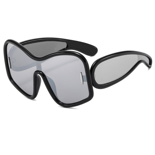 Wholesale 2024 New Cross-border One-frame One-piece European and American Sunglasses Fashion High-end Men's Sunglasses Women's High-end Sense