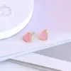 Wholesale Simple Style Heart Plating Copper Earrings Ear Studs