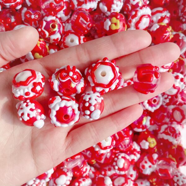 Wholesale Red New Year Love Butterfly Beads