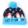 Wholesale Winter children's Christmas knitted hat with light Halloween led hat