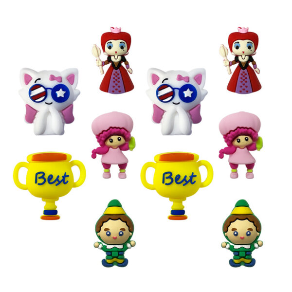 Wholesale 10pcs Silicone Drops Stereo 3D Cute Queen Beads OLY Exclusive