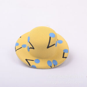 Retro printed cherry light yellow