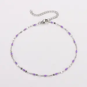 Steel Color-Purple / Lip chain