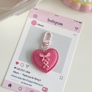 Y2k love keychain [rose red]