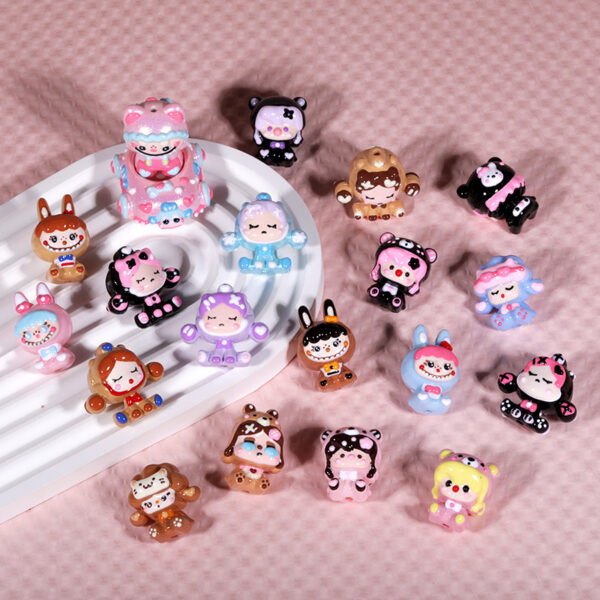 Wholesale 3D Doll Beaded Cute Pen DIY Heavy Oil Hand-Painted Beads Mobile Phone Bag Pendant Keychain Accessories