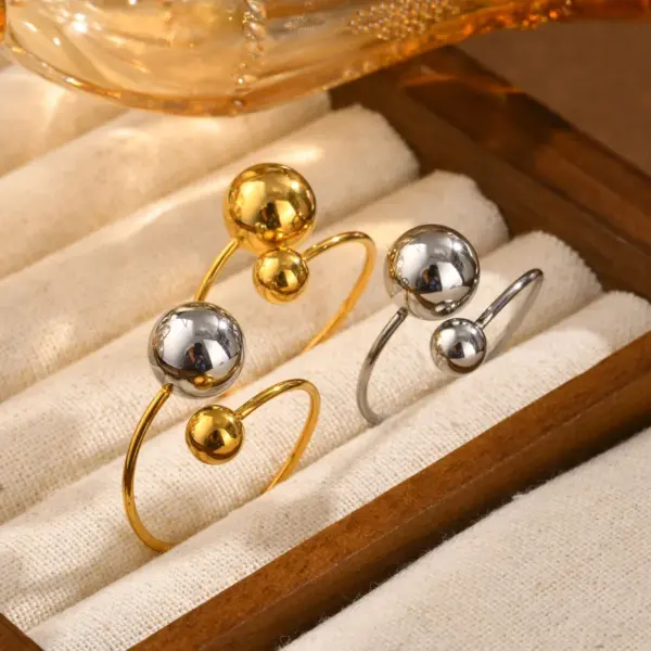 Wholesale Jewelry Simple Style Geometric 201 Stainless Steel Plating Stainless Steel Rings