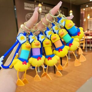 Telescopic hat duck [yellow mixed hair]