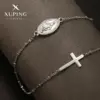 Wholesale 304 Stainless Steel 18K Gold Plated Raw Steel XUPING Simple Style Human Cross Necklace