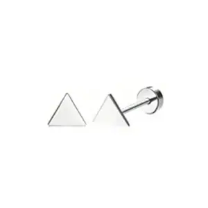 Silver / One Size / Triangle earrings
