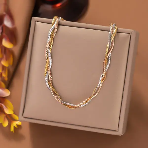 PVD Coated Real Gold Plated Circle Solid Color Titanium Steel Simple Style Waterproof Non Tarnish Jewelry Set