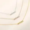 Stainless Steel Solid Color PVD Coated Stone-Free 18K Gold Plated MAMA Simple Style Waterproof Non Tarnish Plating Cable Chain Necklace