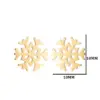 PVD Coated 18K Gold Real Gold Plated Snowflake 304 Stainless Steel Fashion Waterproof Non Tarnish Ear Studs