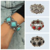 Wholesale Vintage Alloy Turquoise Stretch Bracelet Bohemian Bracelet