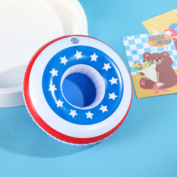 Wholesale Cross-border direct supply Amazon water floating cup holder seaside play drink inflatable Cup holder swimming pool party cup holder