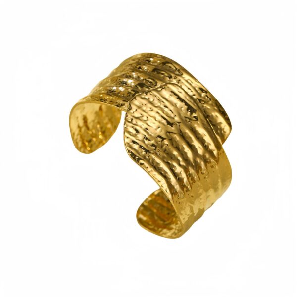 Wholesale European and American Cross-border Exaggerated Personality All-match Titanium Bracelet Fashion High-end Sense Wide Face Design Open Stainless Steel Handpiece