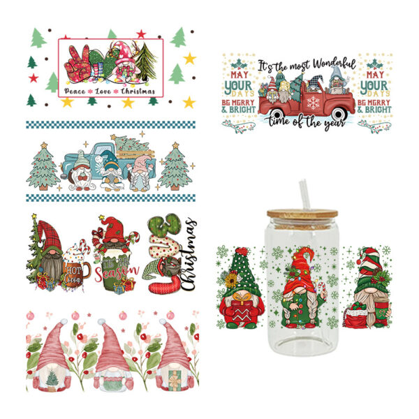 Wholesale New Christmas UV Cup sticker crystal logo pattern 23 cmX11cm in stock