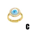 Wholesale Fashion Eye Copper 18k Gold Plated Zircon Rings In Bulk