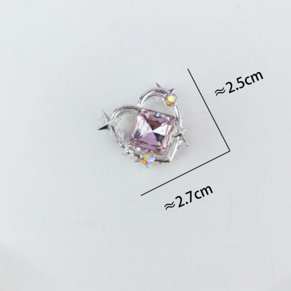 Wholesale DIY Beaded Mang Star Hollow Love Mini Hole Beaded Pendant Beaded Pen Accessories New Flash Diamond Alloy