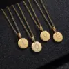 Wholesale Real Gold Plated Letter Titanium Steel Fashion Waterproof Non Tarnish Titanium Steel Necklace