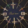 Wholesale Elegant Lady Cross Copper Plating Inlay Zircon Pendant Necklace