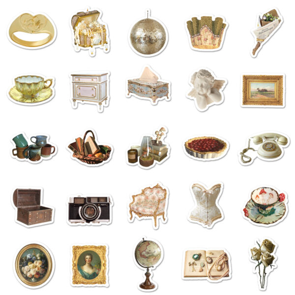 Wholesale 50PCS/PACK retro literary fresh simple stickers