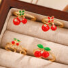 oly-d463e70e75f1c2886253e4f209c6a757 Wholesale Sweet Love Cherry Open Ring