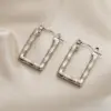 Wholesale 1 Pair Simple Style Geometric Titanium Steel Earrings