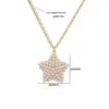 Wholesale Copper 18K Gold Plated Plating Inlay Pentagram Water Droplets Heart Shape Artificial Pearls Pendant Necklace