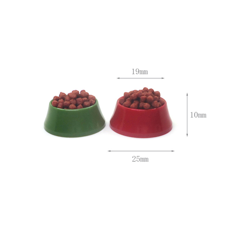 Wholesale 1:12 DOLLHOUSE aessories DOLLHOUSE mini cat food dog food a bowl of dog food model simulation life scene