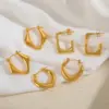 Wholesale 1 Pair Basic Simple Style Irregular Geometric Plating 304 Stainless Steel 18K Gold Plated Earrings