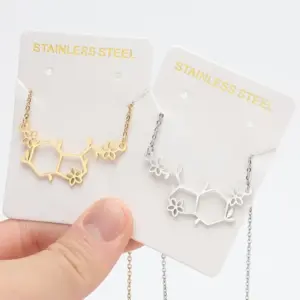 Wholesale Jewelry Retro Geometric 201 Stainless Steel 18K Gold Plated Irregular Plating Stainless Steel Necklaces