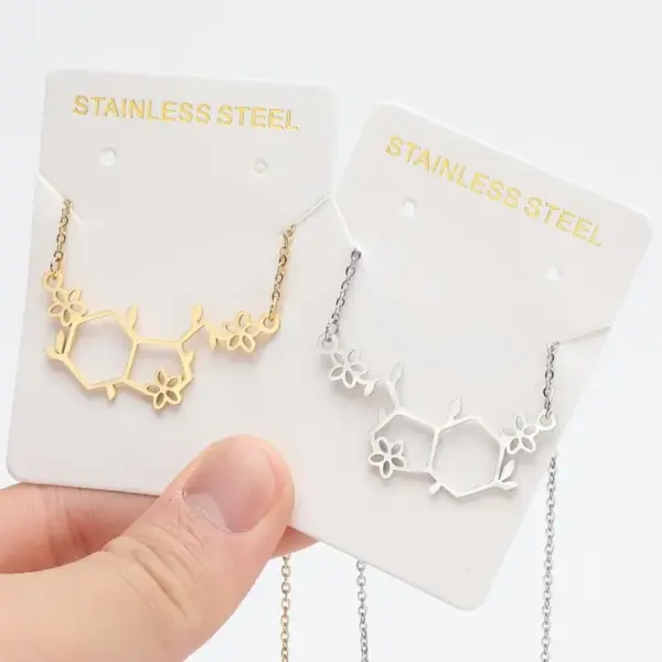 Wholesale Jewelry Retro Geometric 201 Stainless Steel 18K Gold Plated Irregular Plating Stainless Steel Necklaces