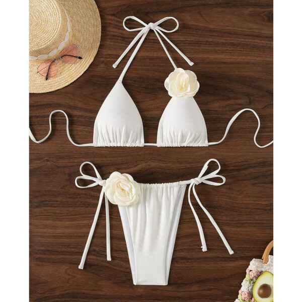 Wholesale 2024 New Three-Dimensional Flower Swimsuit Bikini Women's Suit European and American Sexy Triangle Cross-Border Amazon Bikini