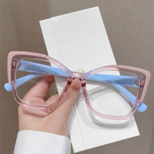Lotus root powder transparent pink frame blue leg transparent sheet