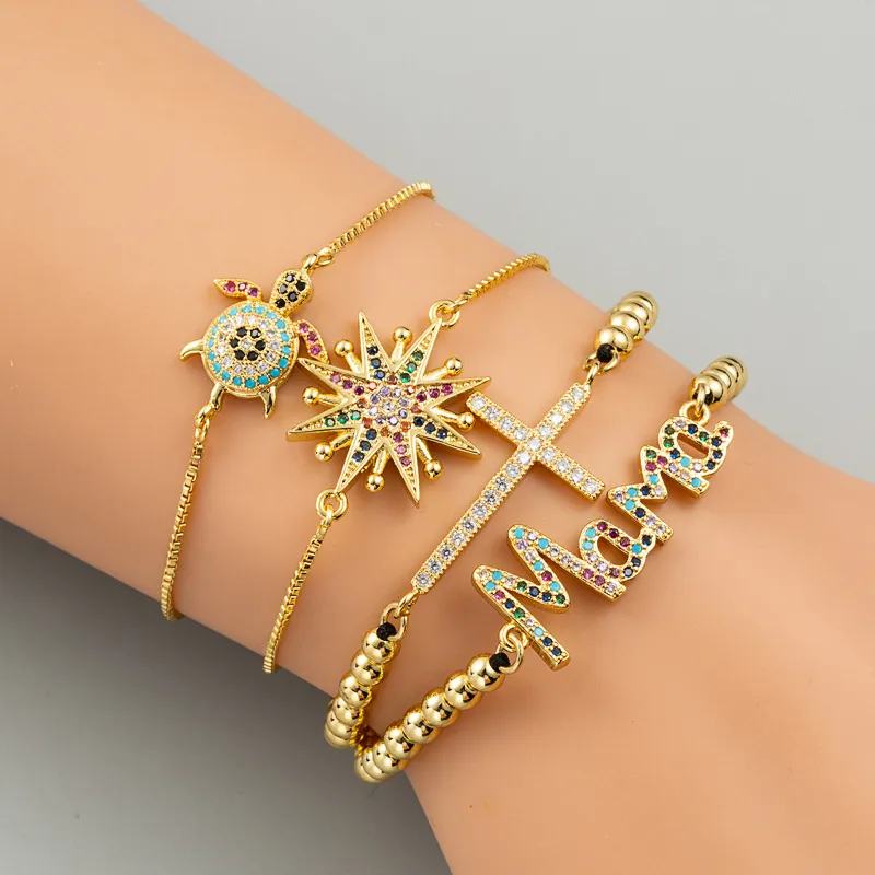 Wholesale Fashion Animal Copper Artificial Gemstones Bracelets In Bulk