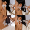 Wholesale Diamond-Encrusted Large Butterfly Earrings