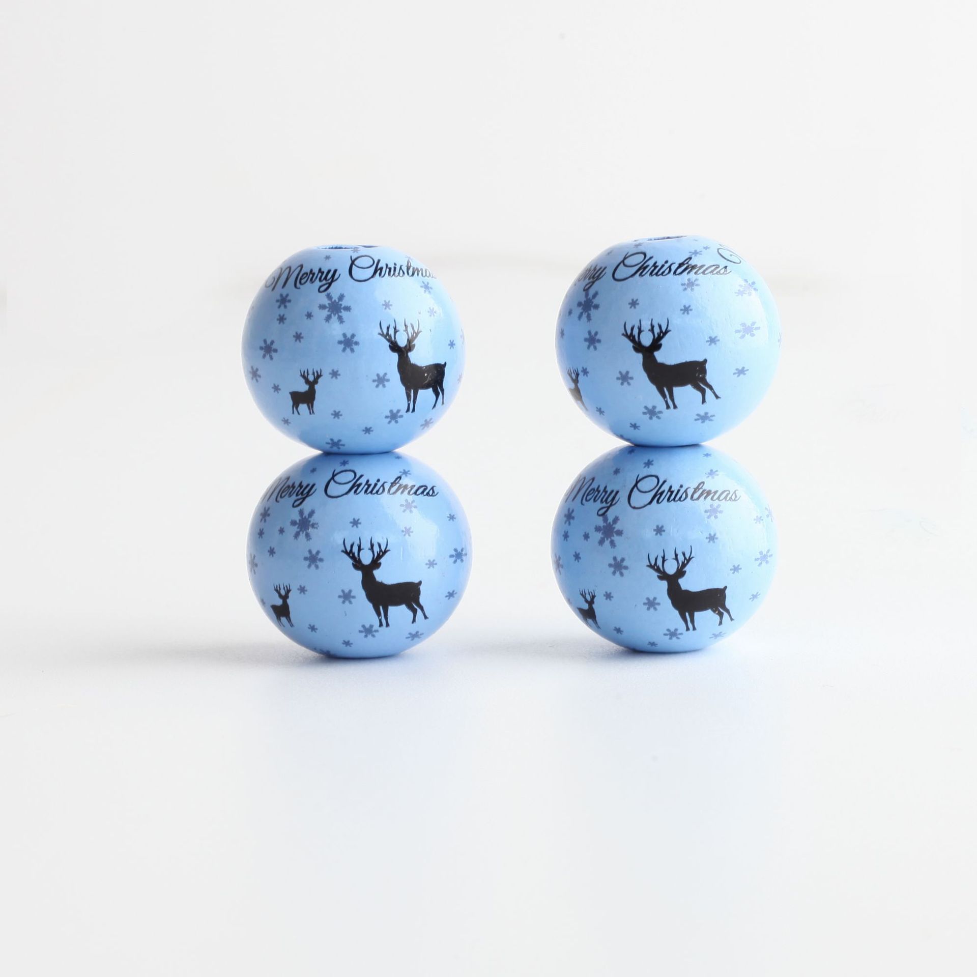 Wholesale Christmas wooden beads color wooden beads