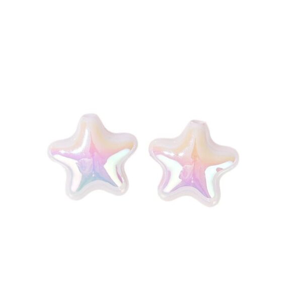 Wholesale Uv-Plated Dopamine Pentagram Shaped Beads