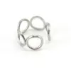 Wholesale Fashion Geometric Titanium Steel Plating Open Ring